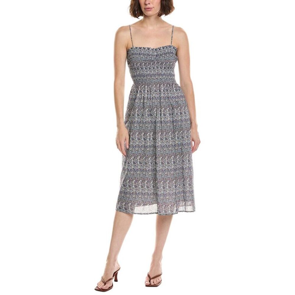 Ro's Garden Womens  Claire Midi Dress, Blue